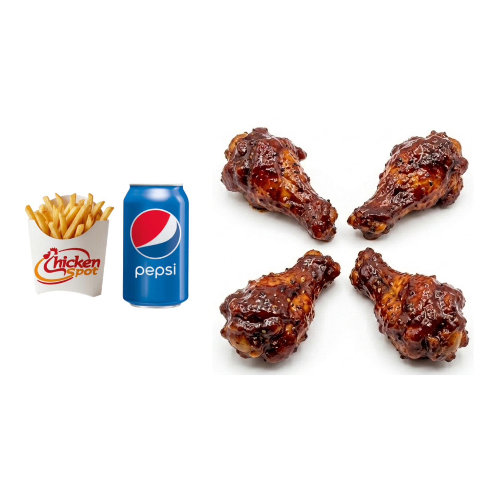 4 Pcs BBQ Wings